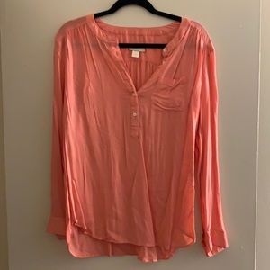 LOFT SZ M SALMON BLOUSE